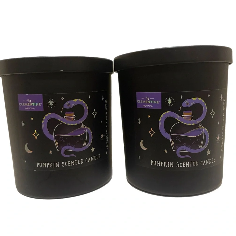 NWT! 🎃 CLEMENTINE 10 Oz. Pumpkin / Skulls Halloween  Jar Candle w/Decorative Lid - Picture 4 of 5